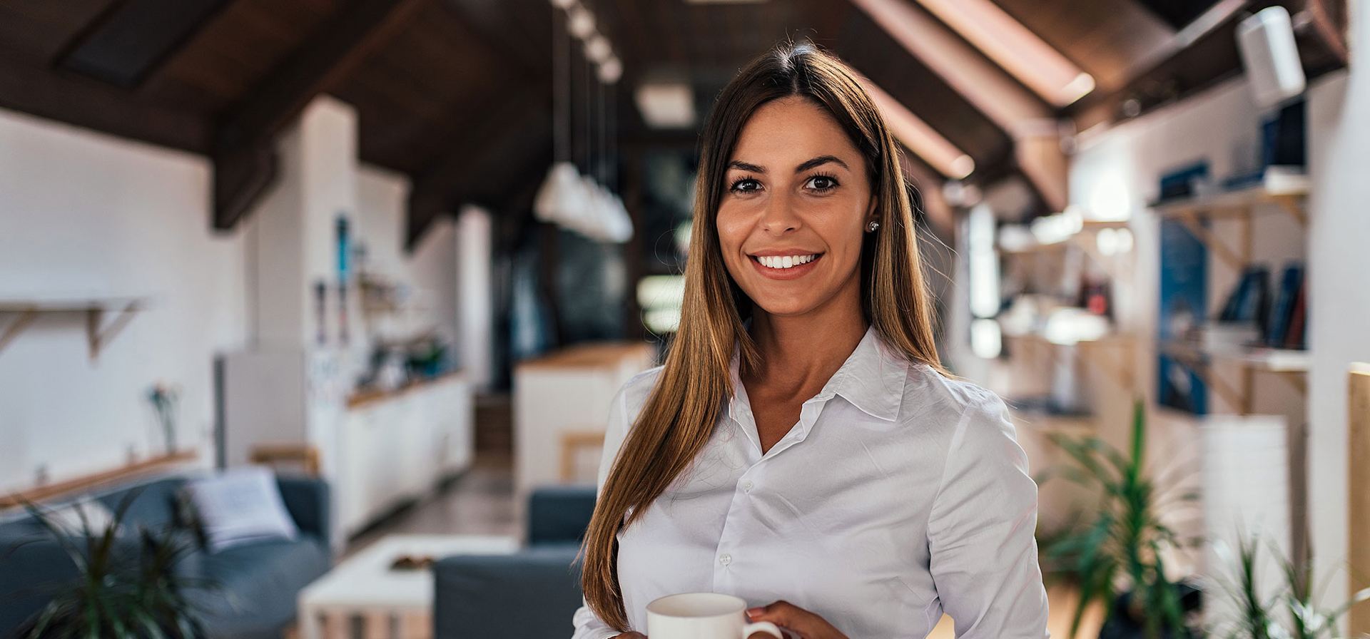 Google Ads Services an employ girl looking at camera while smiling